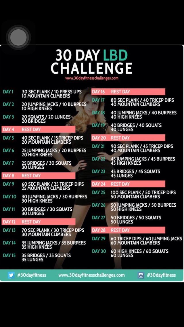 30 Day Challenge Workouts