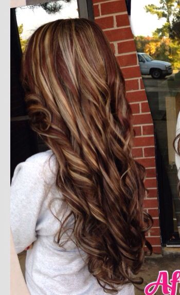 Reddish brown with caramel highlights is one of many favorites amoung most people during the colder months 
