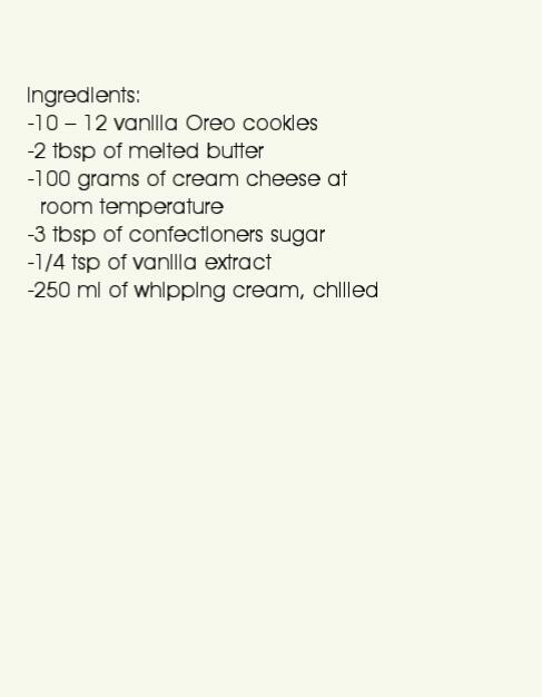 No bake Oreo Cheesecake