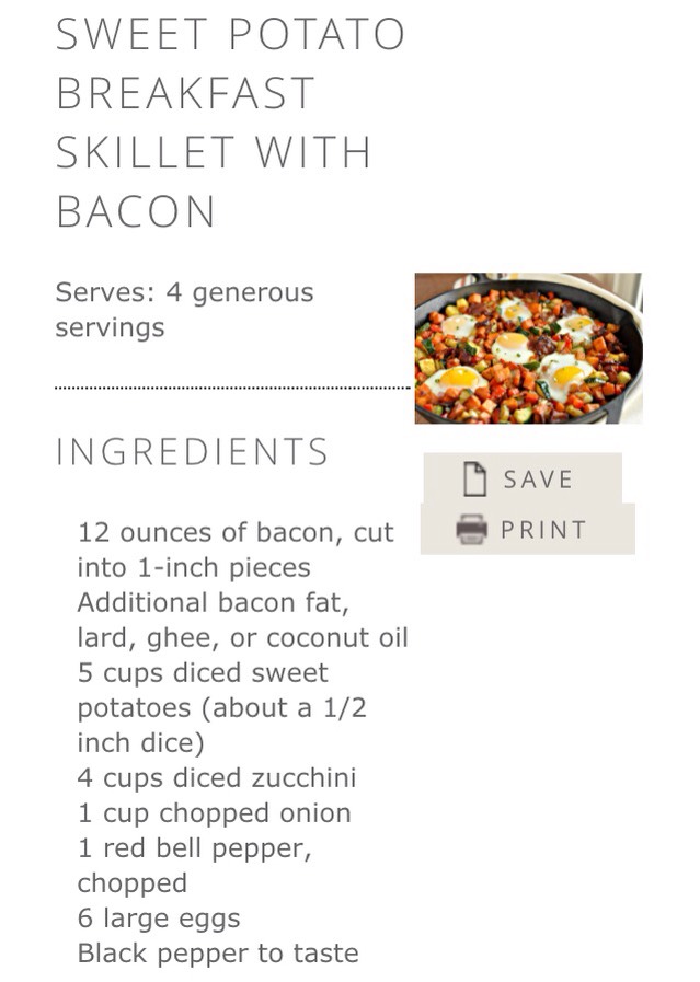 Sweet Potato Breakfast Skillet with Bacon