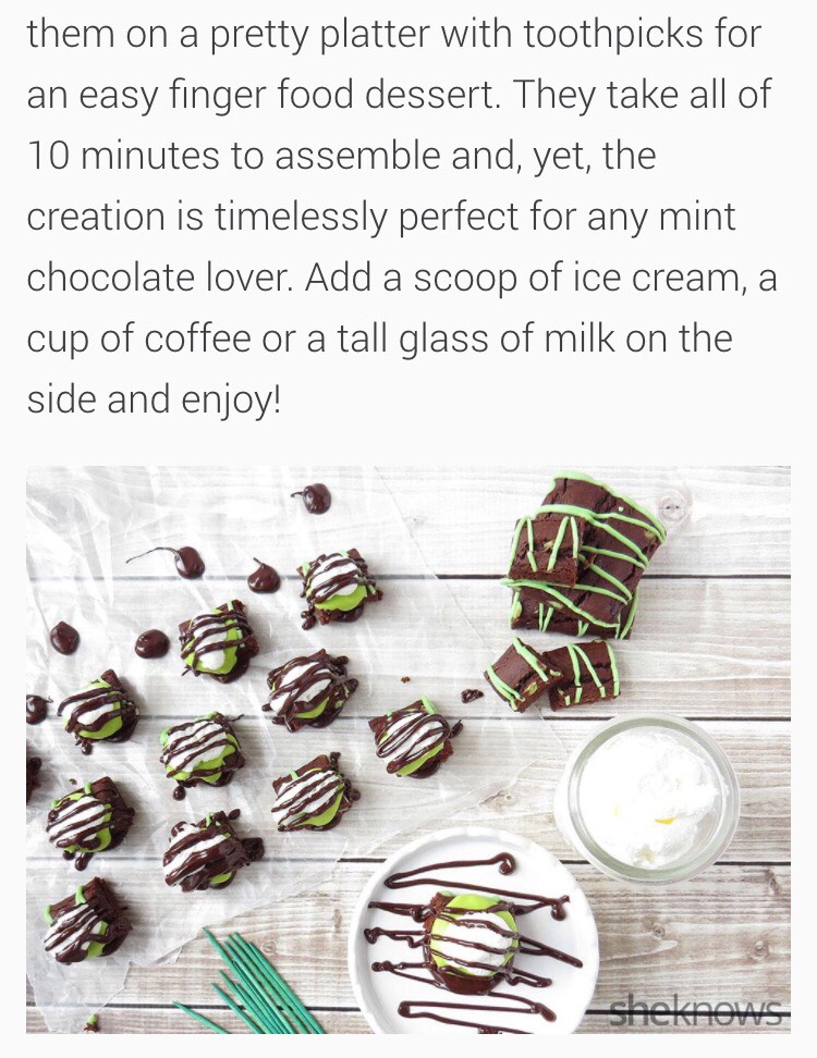 💚🍫Mint Fudge Brownie Bites🍫💚