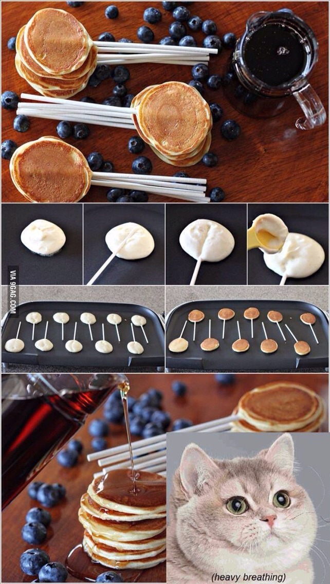 Pancake lollipop. π