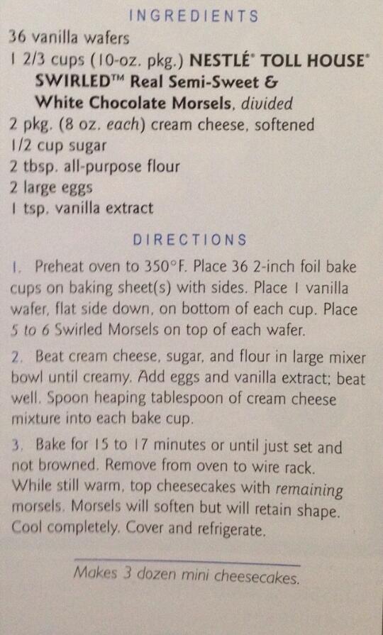 Swirled cheesecake nibbles