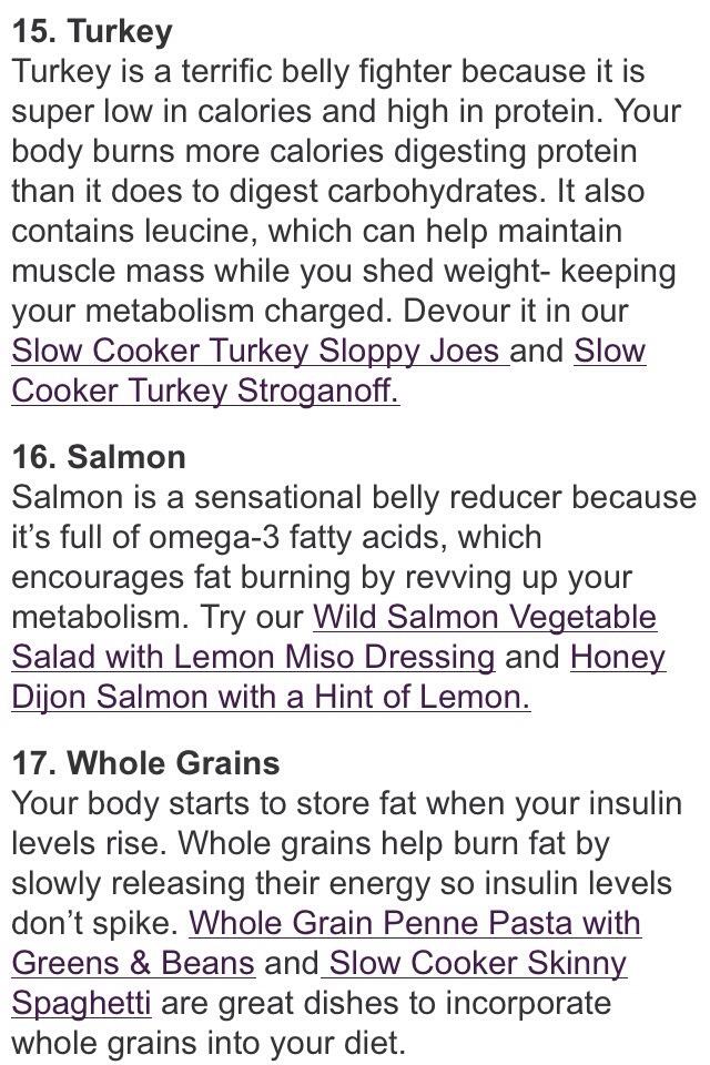 Top 25 Flat Belly Foods!