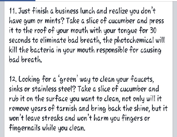Cucumber tips n tricks
