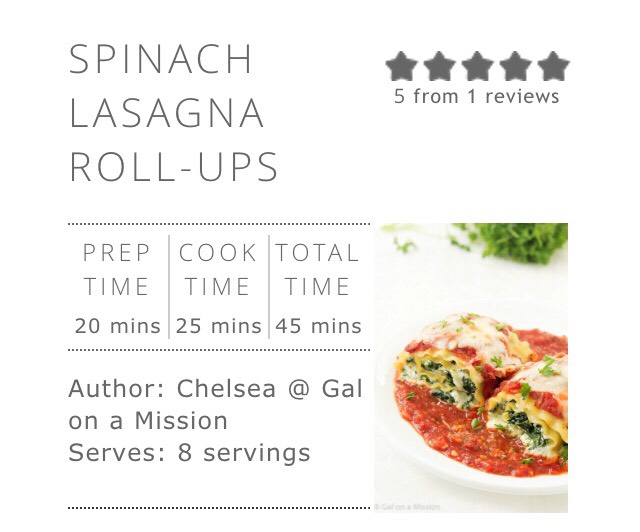 Spinach lasagna roll-ups ❤️