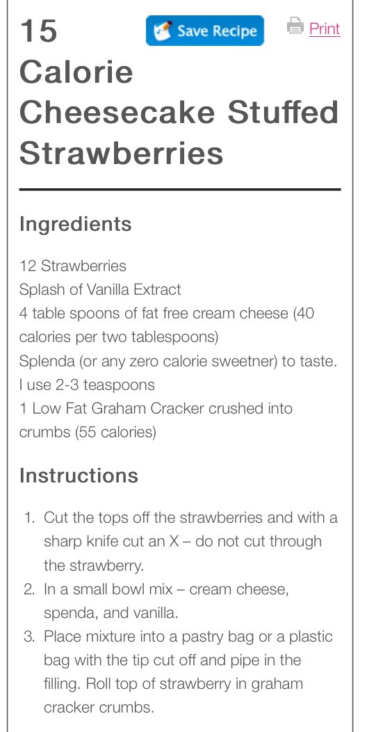 15 Calorie Cheesecake Stuffed Strawberries
