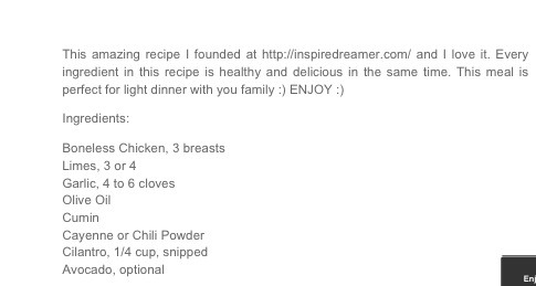 Yummy Recipe: Quick Lime Cilantro Chicken Recipe Using Coconut Oil Instead Of Olive