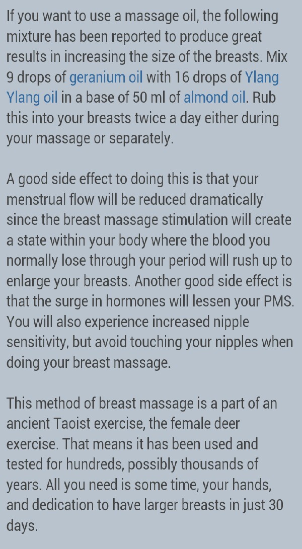 How to increase a cup size in 30 days breast massage