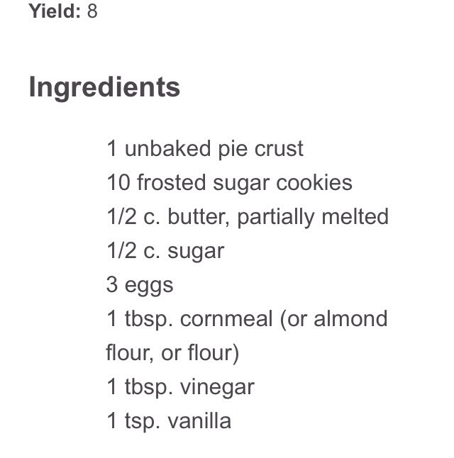 Sugar cookie pie 