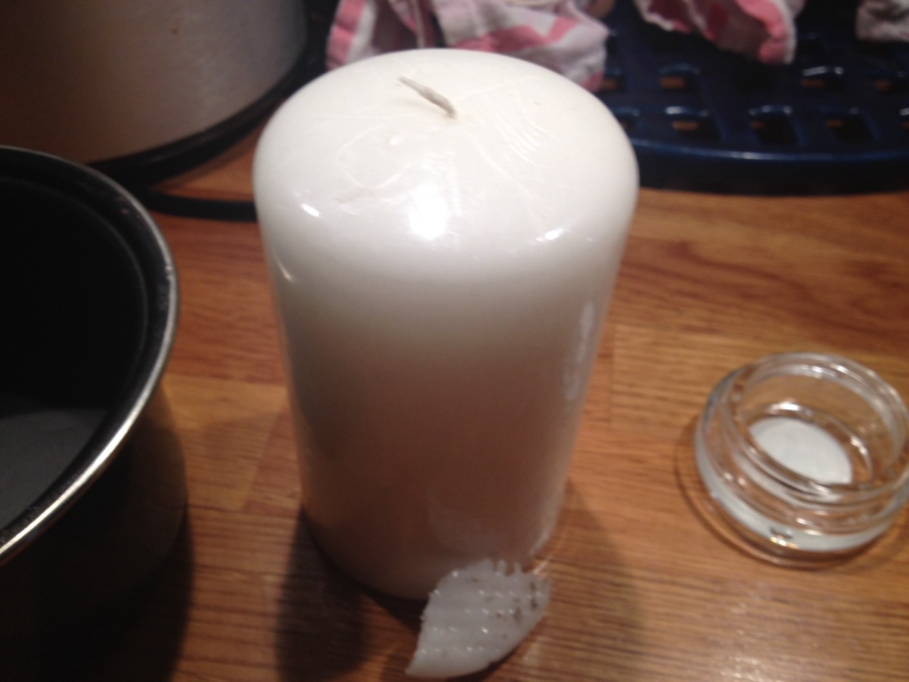 A large candle