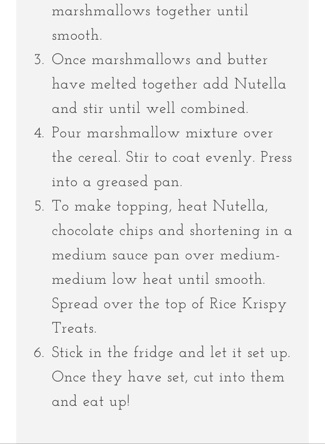 ❤️✨Nutella Rice Krispy Treats✨❤️