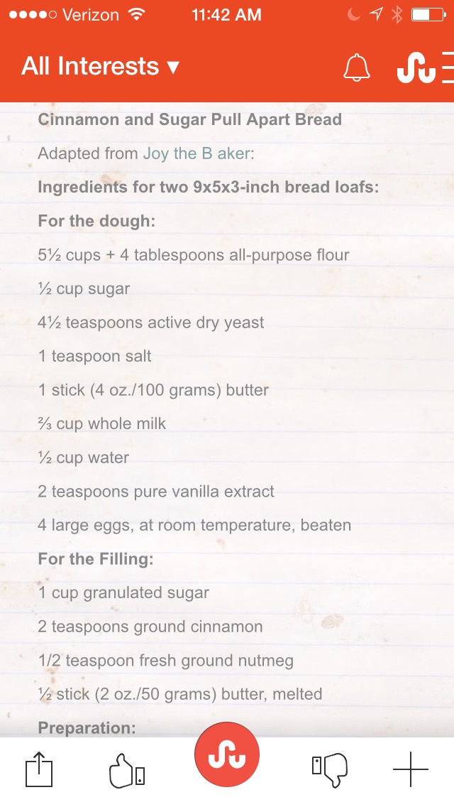 Cinnamon And Sugar Pull Apart Bread 