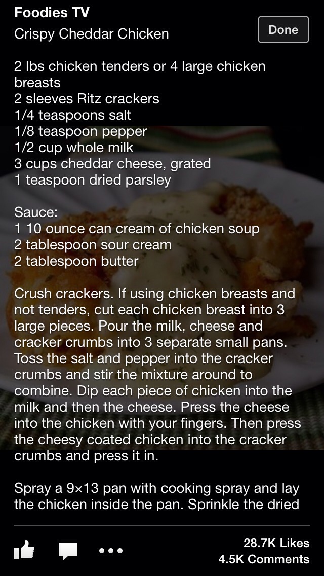 Crispy Cheddar Chicken
