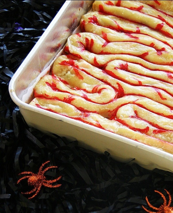This actually a bread desert. You can find a recipe to this online