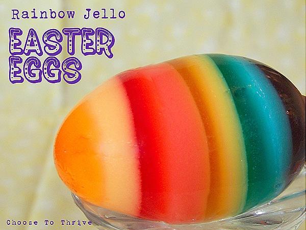  Rainbow Jello Eggs {Easter Desserts} ~ These rainbow Easter eggs are a fun and colorful dessert that guests young and old will enjoy.