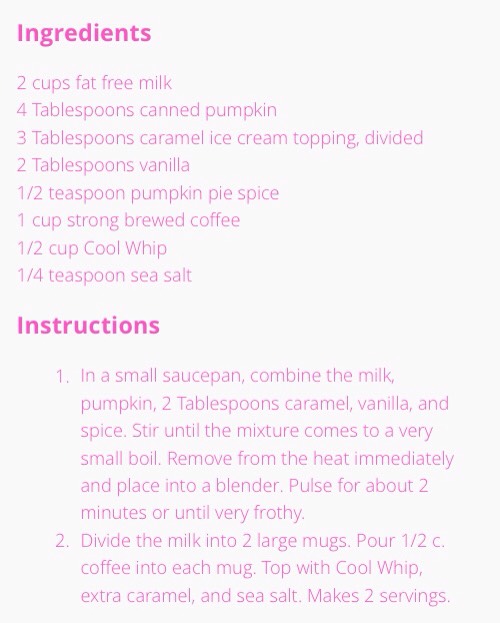 ✨Salted Caramel Pumpkin Latte✨