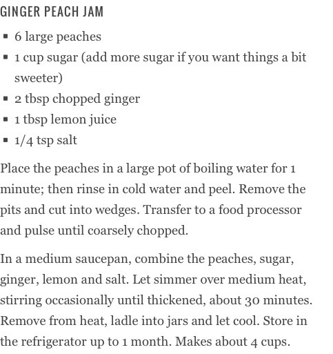HOMEMADE GINGER PEACH JAM
