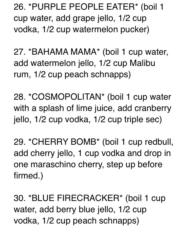 70 Different Jello Shot Recipes. Lots With Jägger!