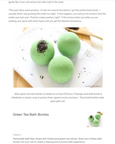 Green Tea Bath Bombs DIY ⚡️⚡️⚡️