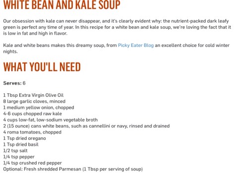 White Bean Kale Soup! 