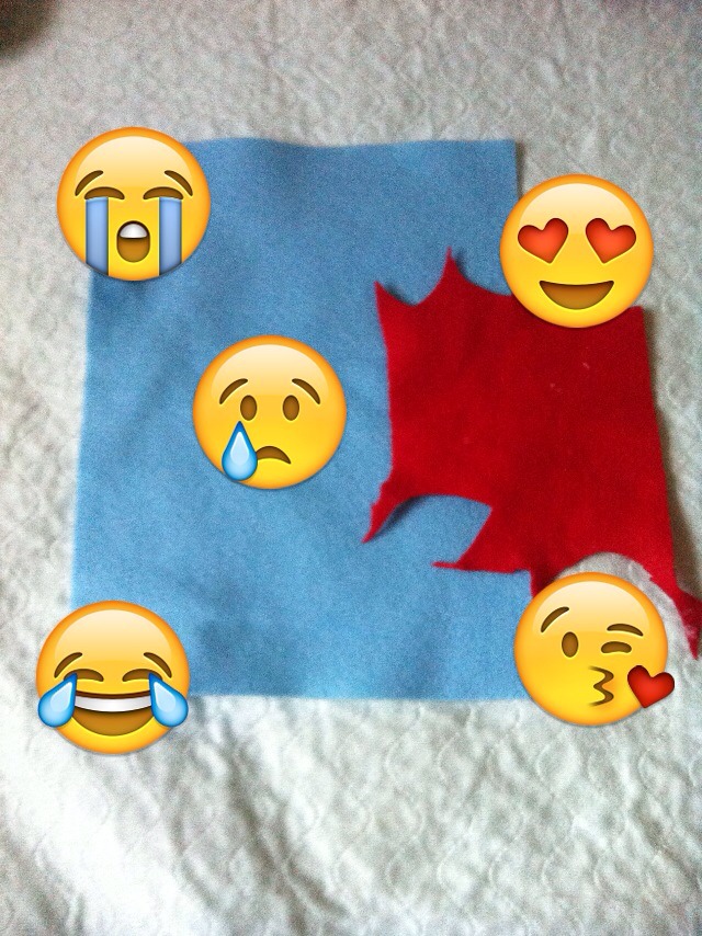Depending on the emoji you want to make, you will need other coloured felt such as blue and red