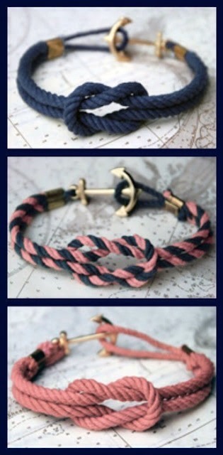 Nautical Rope Bracelet

Full instructions here:
http://www.etsy.com/blog/en/2013/diy-nautical-knot-bracelets/
