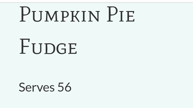 Pumpkin Pie Fudge!!