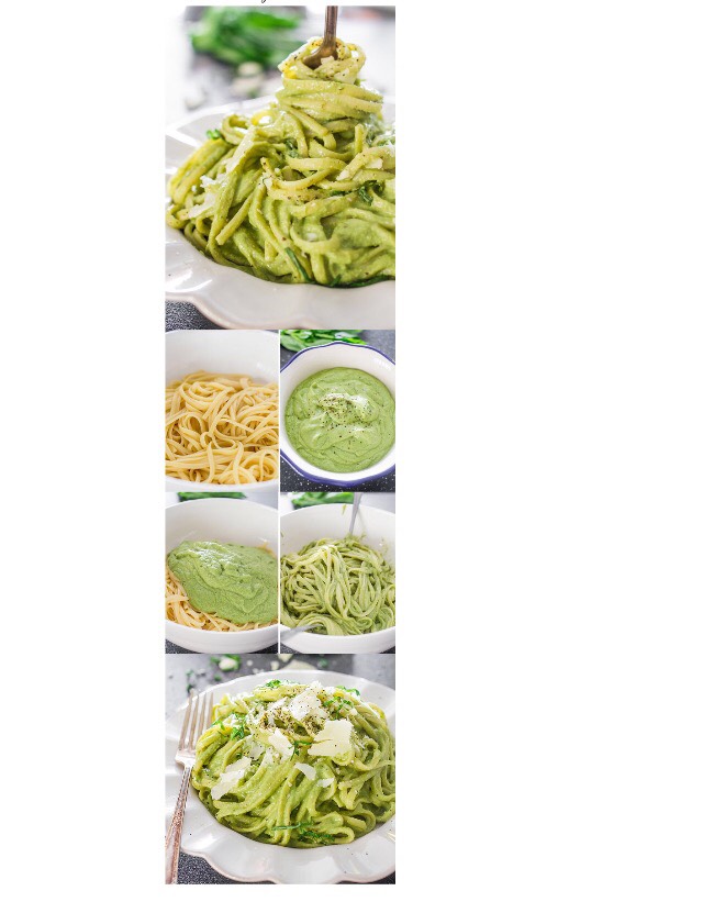 Creamy avocado spinach pasta 😍❤️