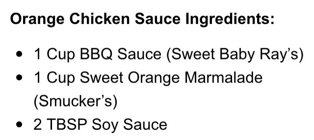 💚3 Ingredient Orange Chicken Sauce❤️
