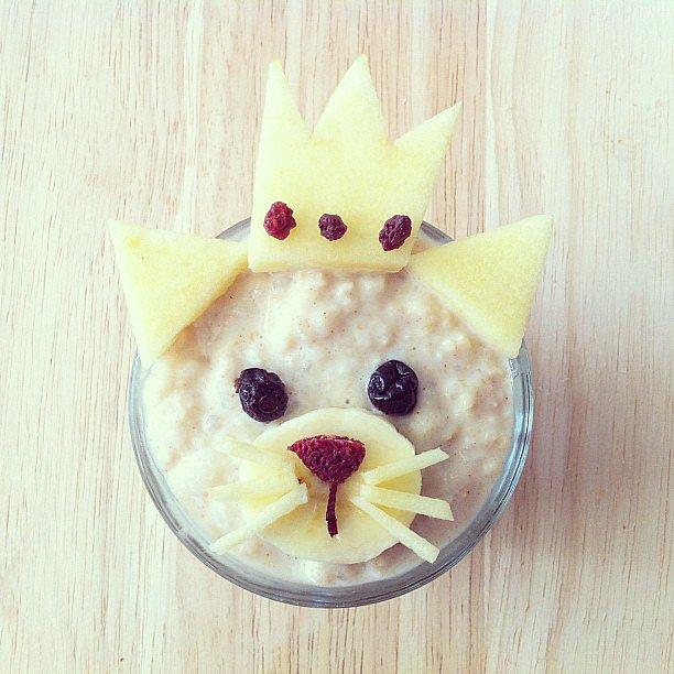 Royal Oats
It's a cat, it's a princess — it's fruit-topped cinnamon oatmeal!
