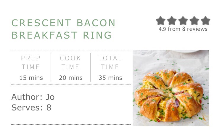 Crescent Bacon Breakfast Ring!! 