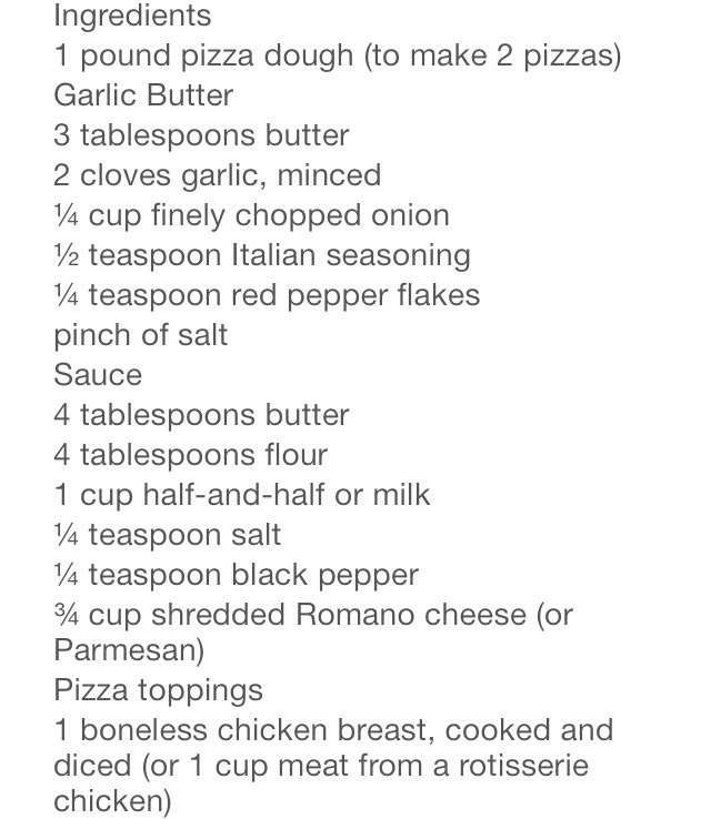 💗Chicken Alfredo Pizza Recipe! Yum!💗