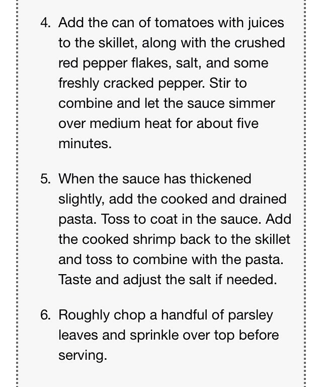 " Spicy Tomato Shrimp Pasta"😋👍