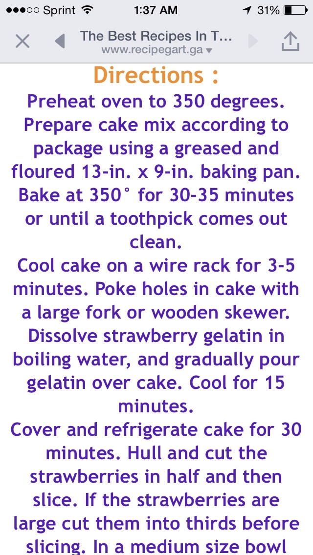 The Easiest Strawberry Cream Cake

