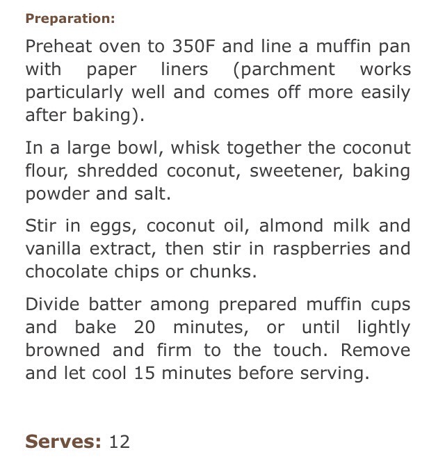 💗Coconut Raspberry Chocolate Chip Muffins! Low Carb And Gluten Free!💗 