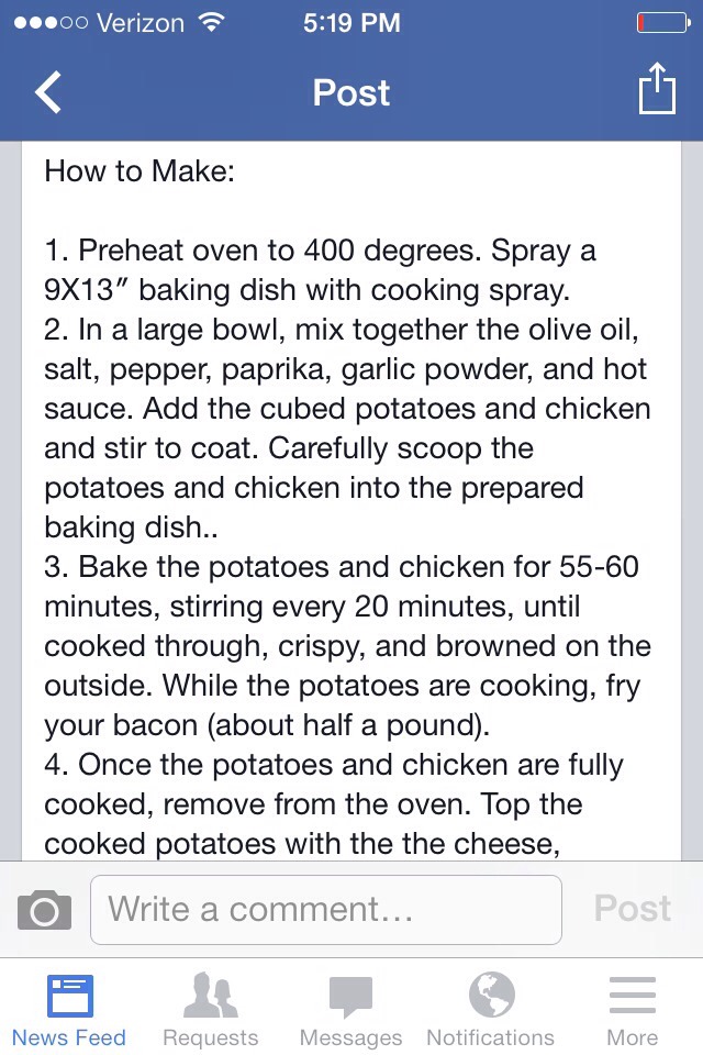 Loaded Chicken And Potatoes 