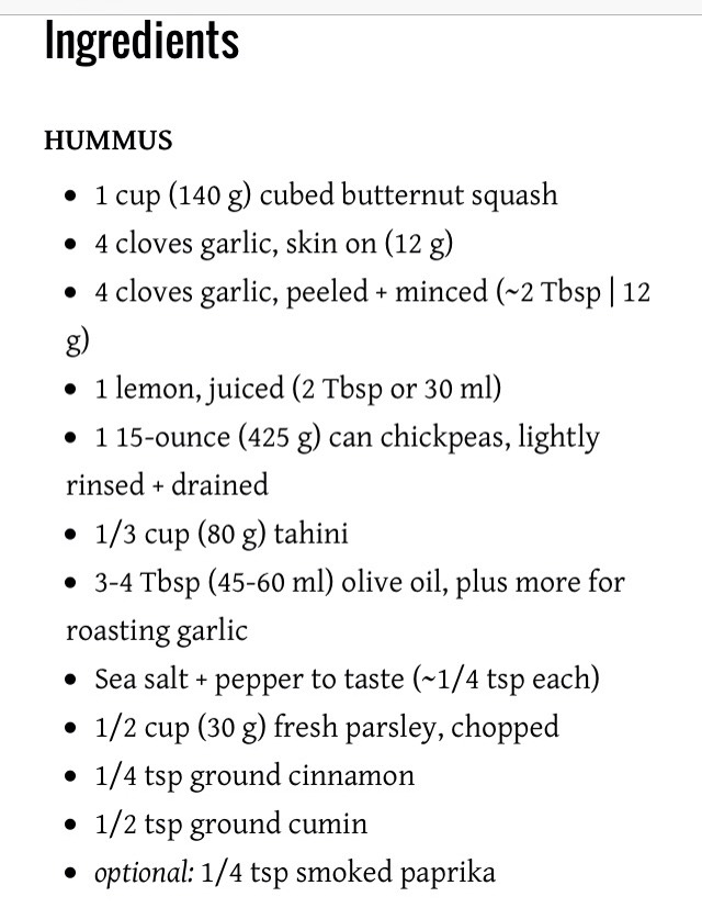 Creamy Butternut Squash Hummus 
