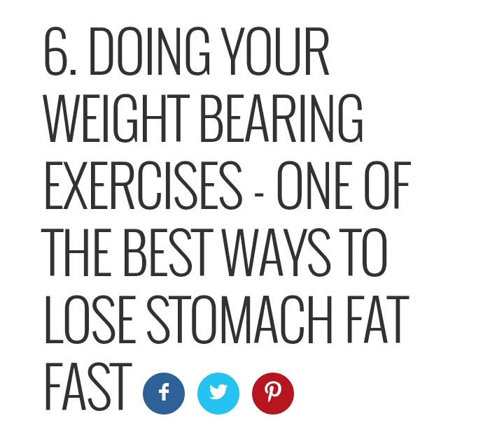 50 Ways To Lose Stomach Fat Fast! Part 1
