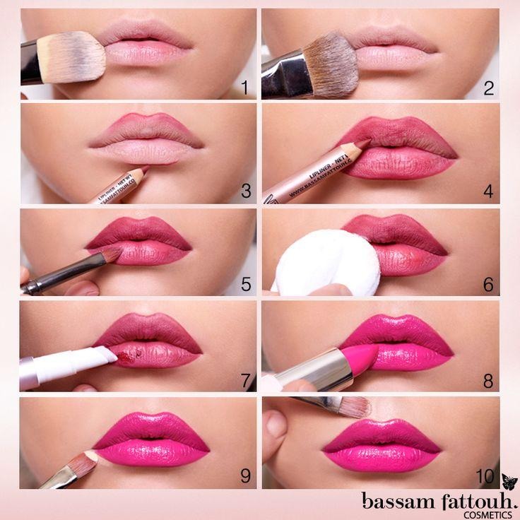 Step By Step Lip Make Up