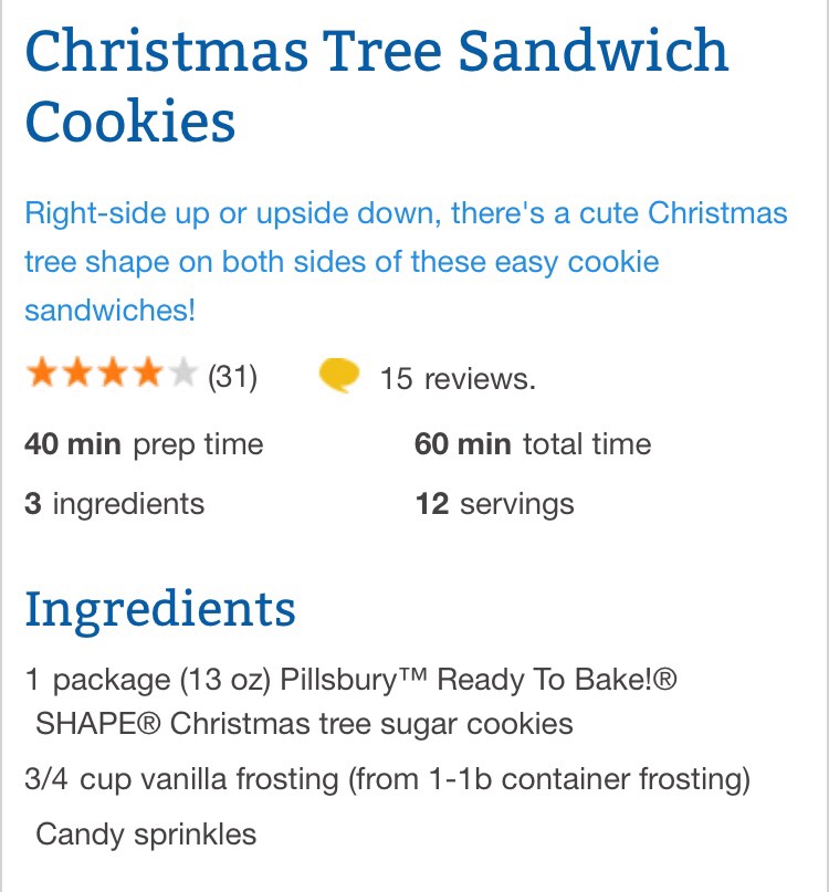 Christmas Tree Sandwich Cookies