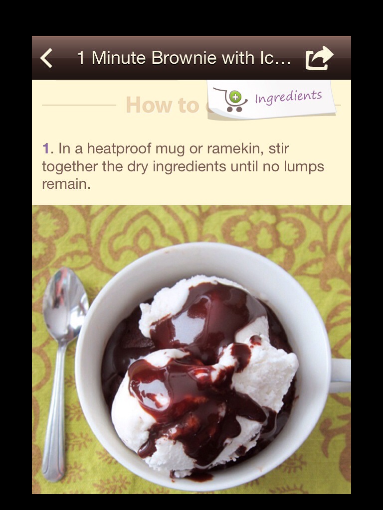 One Minute Brownie Ice Cream 