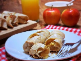 Baked Cinnamon Apple Chimichangas