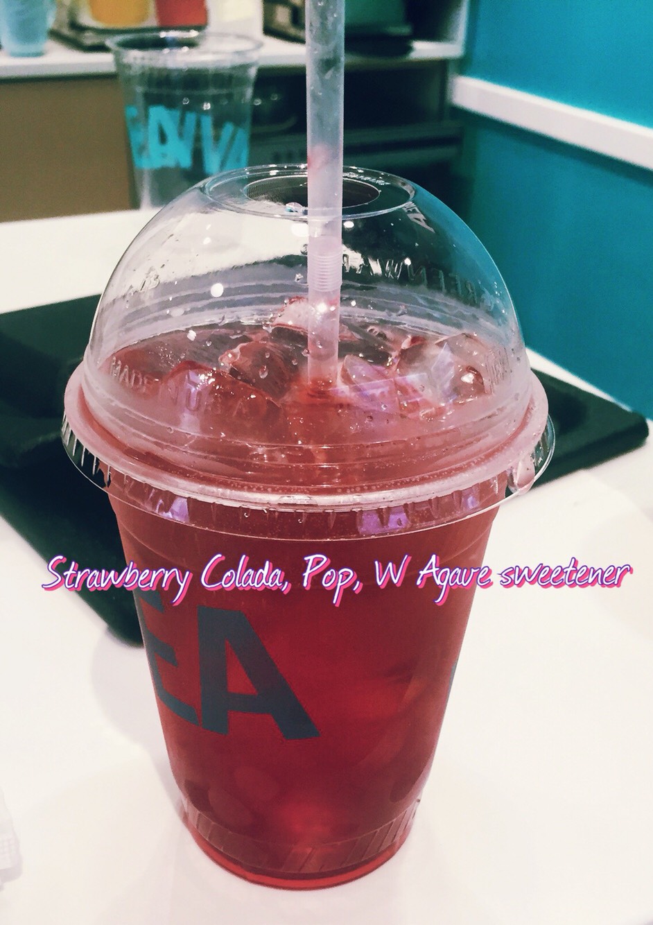 David's tea is my favourite tea place! This tea cold and popped is amazing! Strawberry colada tea with sparkling water and agave for a sweet taste!