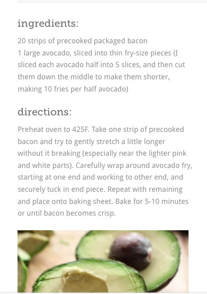 Avocado Bacon Rolls.