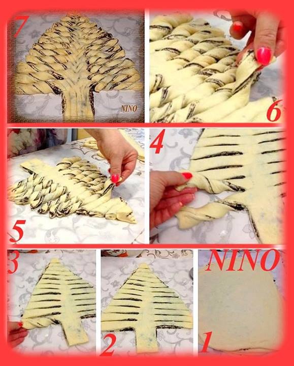 Braided Nutella Christmas Tree Bread