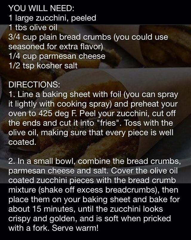 Oven Baked Zucchini Fries