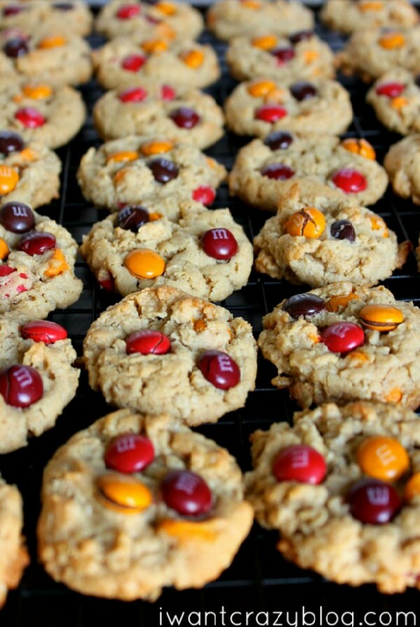 Pumpkin Spice Monster Cookies!!