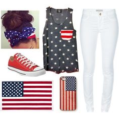 4th of July outfits, nails and hair ideas :) 