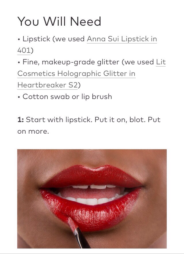 DIY Glitter Lips 